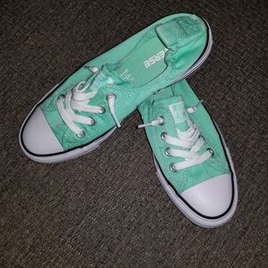 Womens Converse Mint Slip On Shoes sz 7 EUC